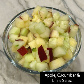 Apple, Cucumber & Lime Salad - Spicy Apple Salad