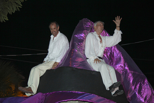 Tony Falcone and Joe Liszka riding the witches head. 