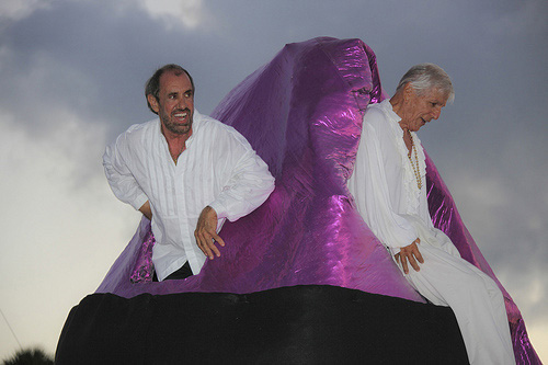 Tony Falcone and Joe Liszka riding the witches head. 