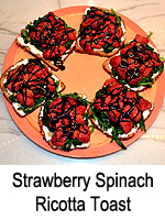 Strawberry Spinach Ricotta Toast