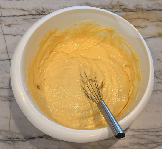 Stir in the milk, oil, eggs, and egg whites until just combined. A few small lumps are fine, and overmixing will toughen the muffins. 