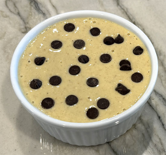 Then sprinkle the remaining chocolate style chips over the top.
