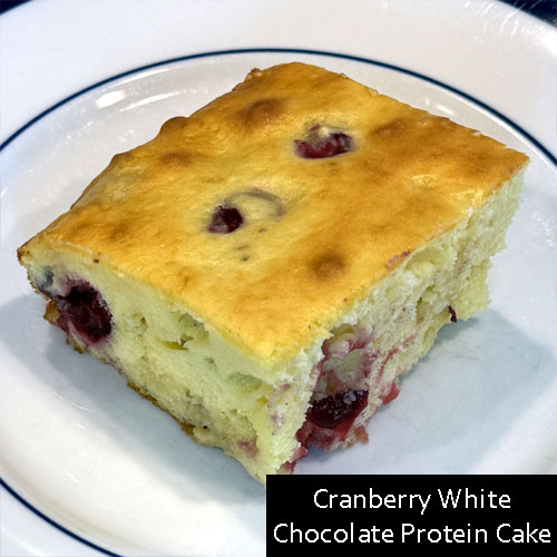 Cranberry White Chocolate Protein Cake