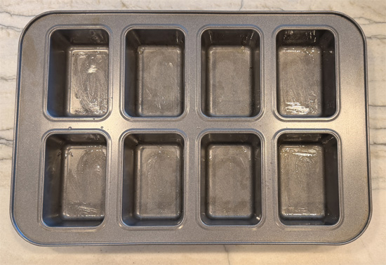 two 8-mini-loaf baking pans