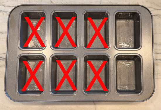 two 8-mini-loaf baking pans