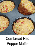 Cornbread Red Pepper Breakfast Muffin