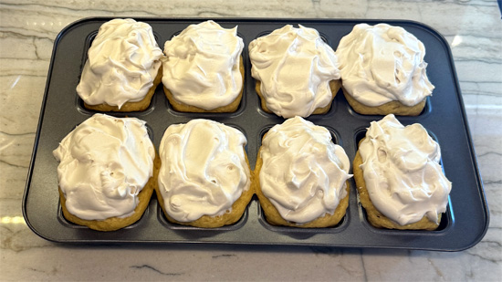 Use the Dream Whip frosting and put a generous amount on each of the bars. Refrigerate for 1 hour till the frosting has set and they're ready to serve. 