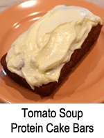 Tomato Soup Protein Cake Bars