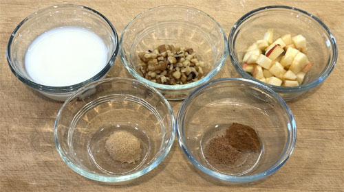 Pour the cooked barley into a bowl and mix in the remaining ingredients.
