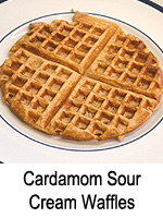 Cardamom Sour Cream Waffles
