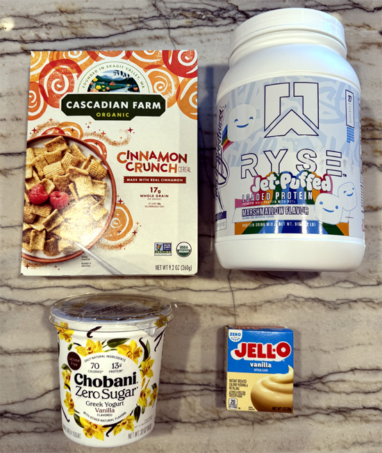 Cinnamon Crunch Protein Pudding Ingredients