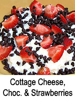 Cottage Cheese, Chocolate & Strawberries
