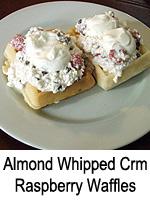 Almond Whipped Cream Raspberry Waffles