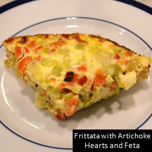 Frittata with Artichoke Hearts and Feta