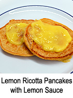 Lemon Ricotta Pancakes with Lemon Sauce