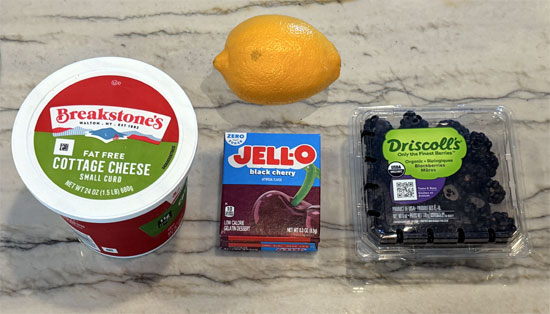 Blackberry Cottage Cheese Cups Ingredients