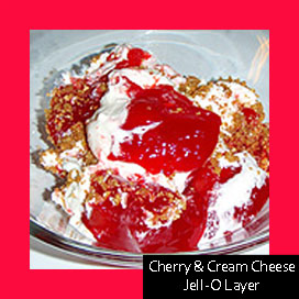 Cherry & Cream Cheese Jell-O Layer