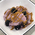 Blackberry Caramel Cottage Cheese Ice Cream