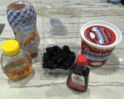 Blackberry Caramel Cottage Cheese Ice Cream Ingredients