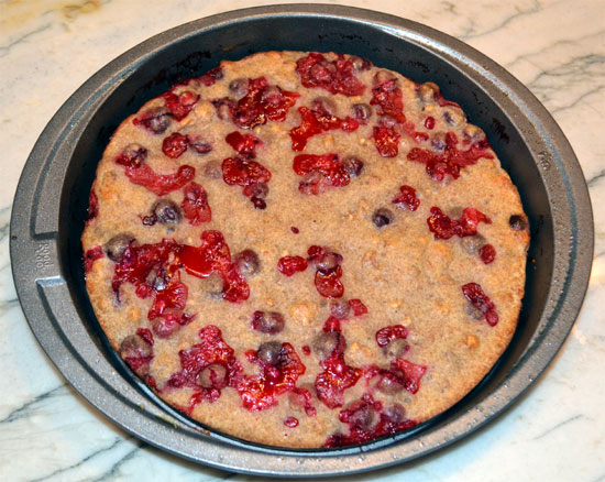Crustless Cranberry Pie in a Pan