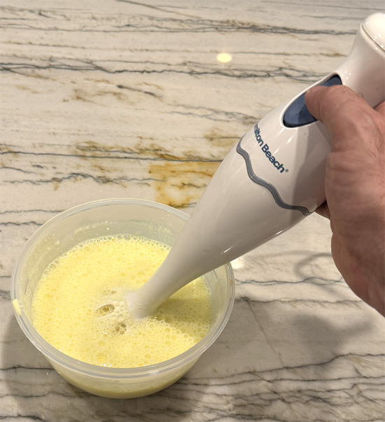 If you're using cottage cheese, you should consider using an immersion blender to thoroughly combine. 