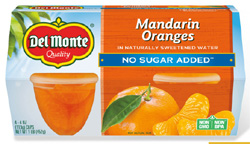 Del Monte Mandarin Oranges No Sugar Added Snack Pack