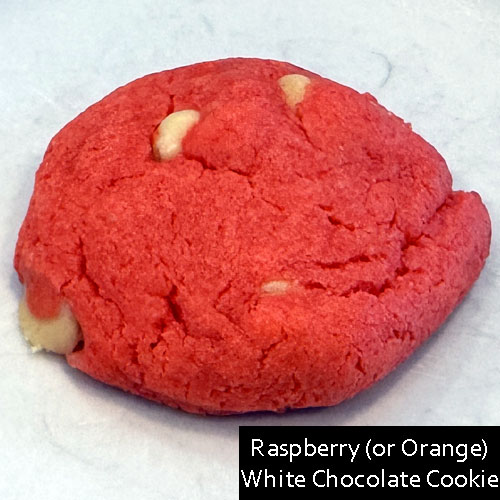 Raspberry (or Orange) White Chocolate Cookies
