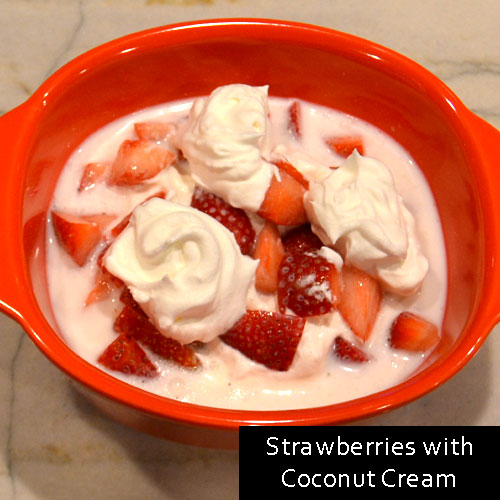 Strawberries with Coconut Cream