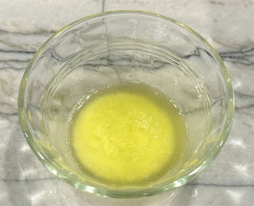Melted butter.