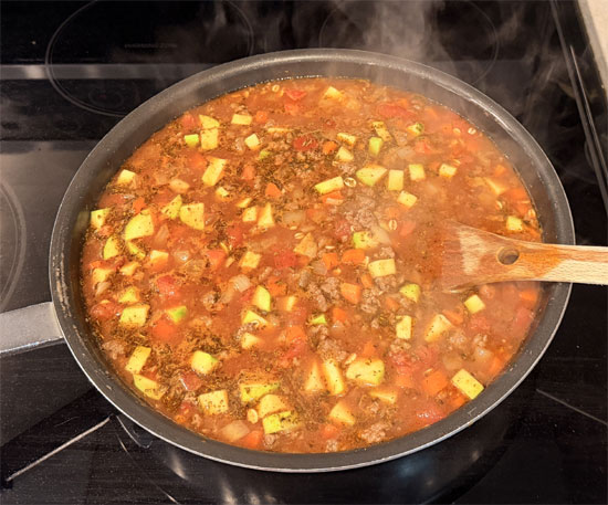 Stir in the remaining ingredients. Reduce heat to low, cover, and simmer until the barley is tender, about 20-25 minutes. 