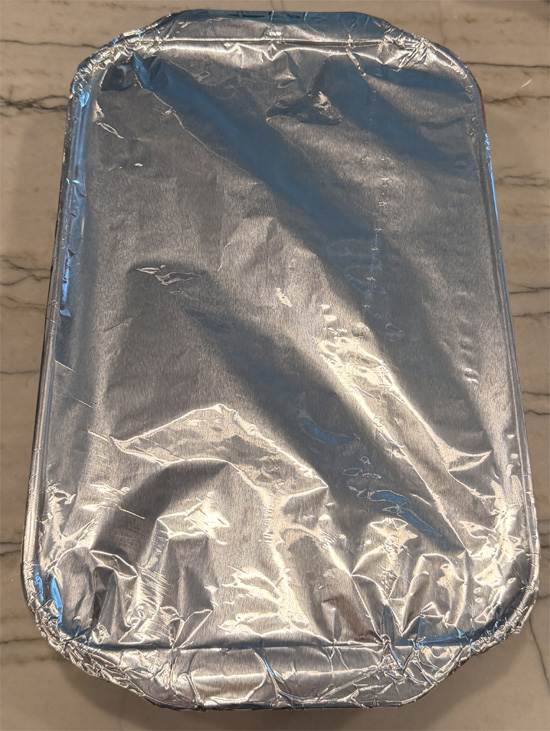 Cover with foil and bake for 20–25 minutes, until heated through.