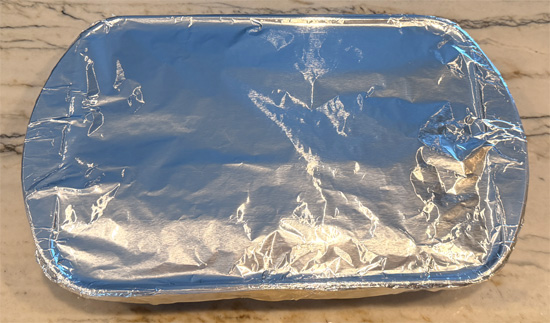 Cover with foil and bake for 45 minutes.