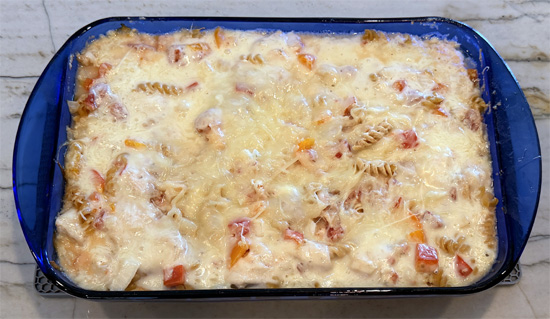 Remove foil, switch oven to broil, and return dish to oven for 1 to 2 minutes until the cheese is golden. Watch closely.