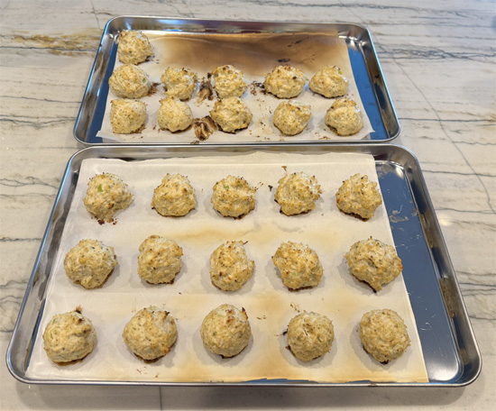 Combine the Meatballs and Greens: Once the meatballs are done, add them to the pan with the collard greens and gently mix everything together. Squeeze the juice from a lemon over the top and mix it in.
