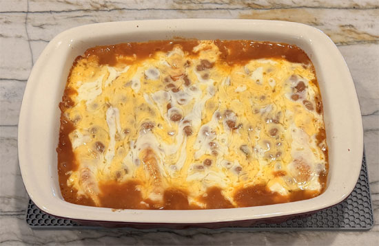 When the casserole is done, remove the foil, switch the oven to broil, and cook for another 60 to 90 seconds, until the cheese browns. Watch it closely, because broilers move fast. 