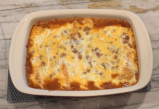When the casserole is done, remove the foil, switch the oven to broil, and cook for another 60 to 90 seconds, until the cheese browns. Watch it closely, because broilers move fast. 