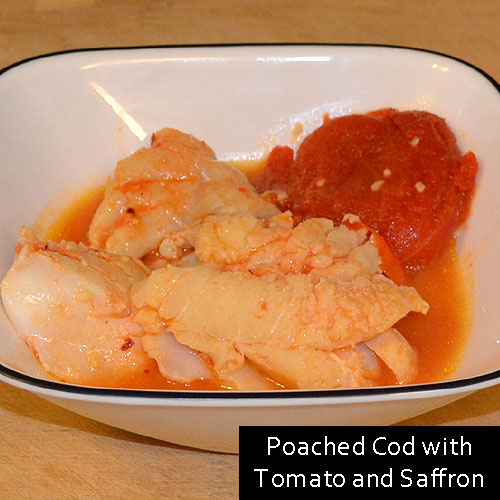 Poached Cod with Tomato and Saffron