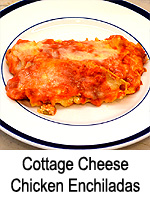 Cottage Cheese Chicken Enchiladas