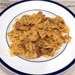 Garlic Parmesan Beef and Bow Tie Pasta