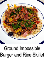 Ground Impossible Burger and Rice Skillet