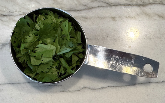 Sprinkle chopped cilantro on top.