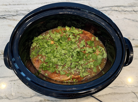 Sprinkle chopped cilantro on top.