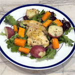 Mustard Chicken and Roasted Root Vegetables