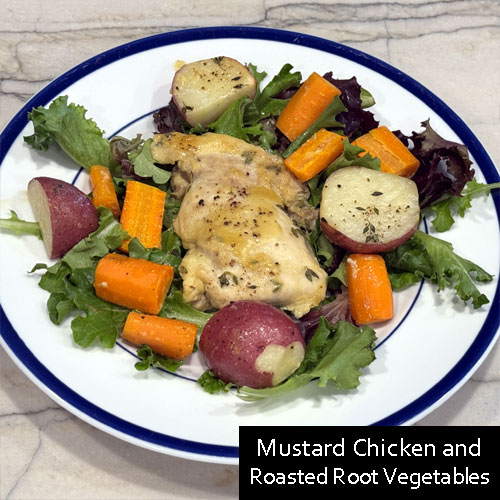 Mustard Chicken and Roasted Root Vegetables