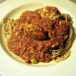 Turkey Meatballs and Red Sauce