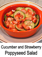 Cucumber and Strawberry Poppyseed Salad