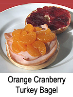 Orange Cranberry Turkey Bagel