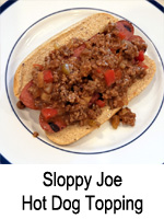 Sloppy Joe Hot Dog Topping