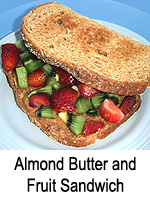 Almond Butter and Fruit Sandwich