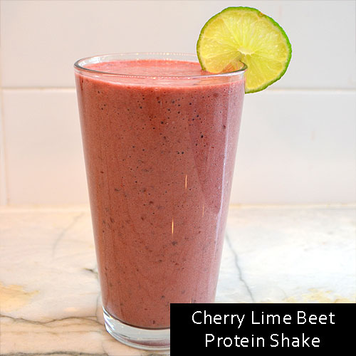 Cherry Lime Beet Protein Shake